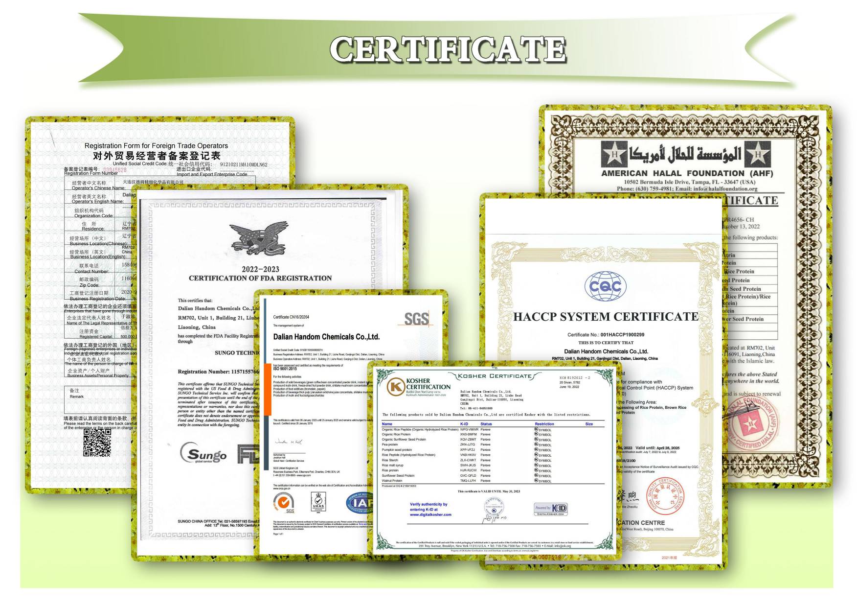 Our Certifications